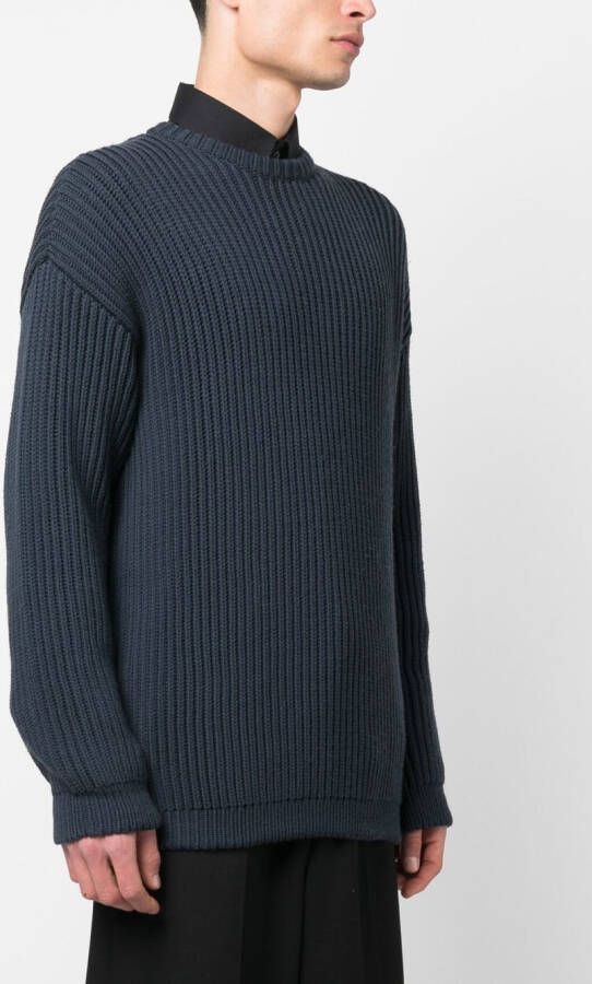 Giorgio Armani Grofgebreide trui Blauw