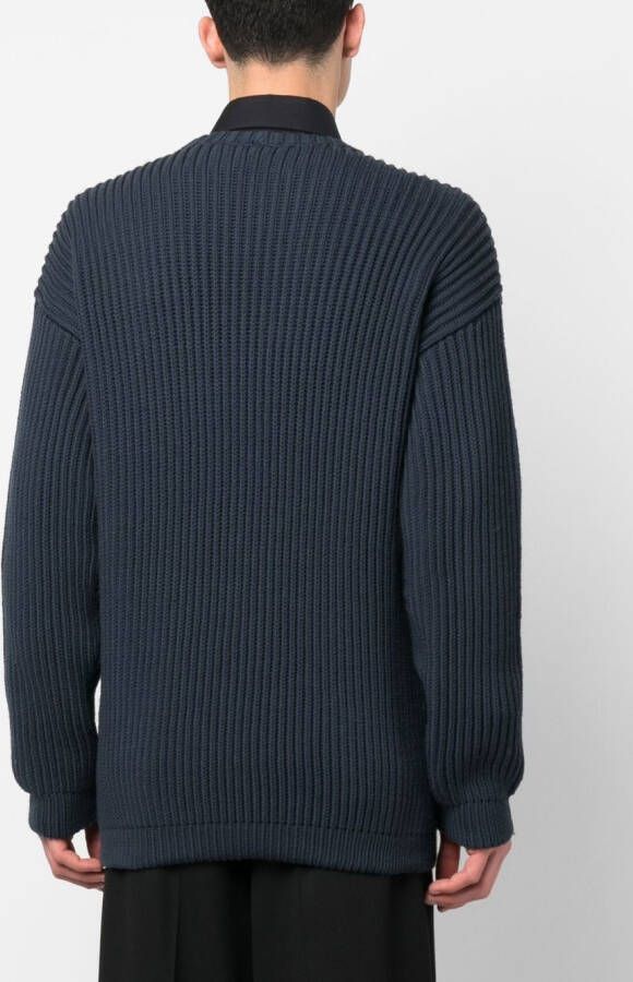 Giorgio Armani Grofgebreide trui Blauw
