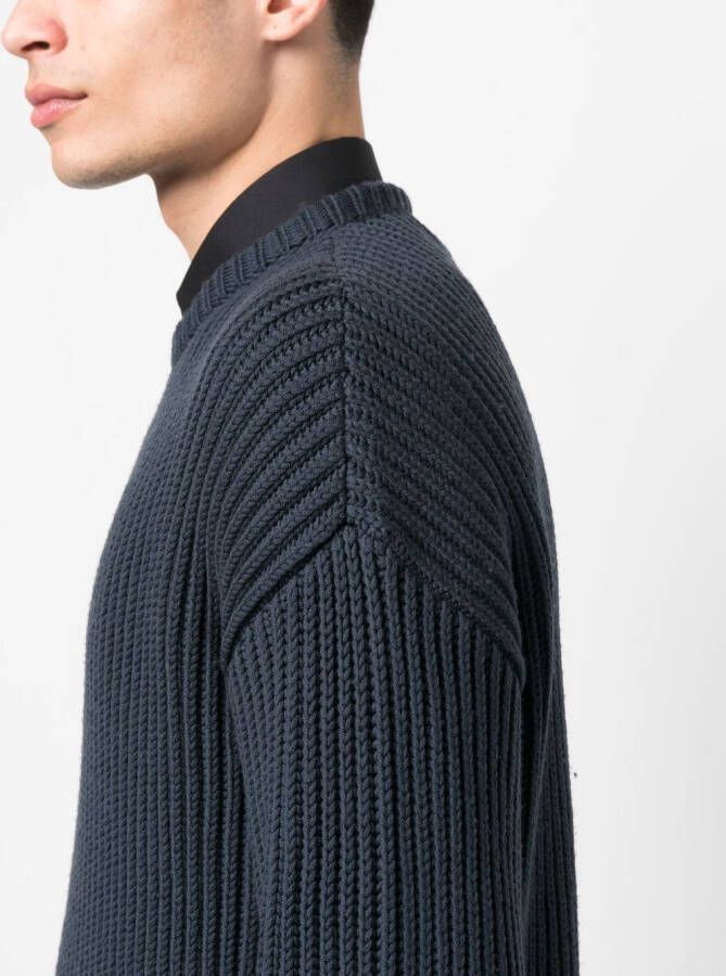 Giorgio Armani Grofgebreide trui Blauw
