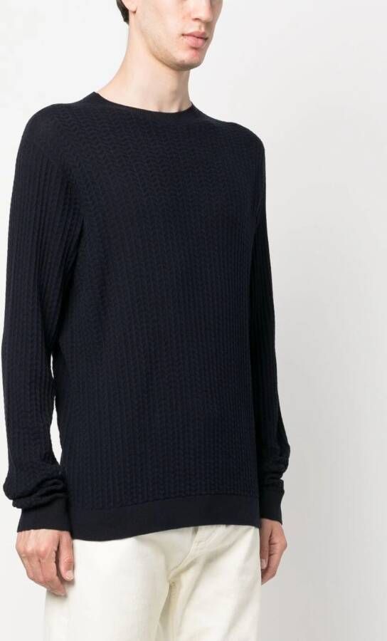 Giorgio Armani Sweater met ronde hals Blauw