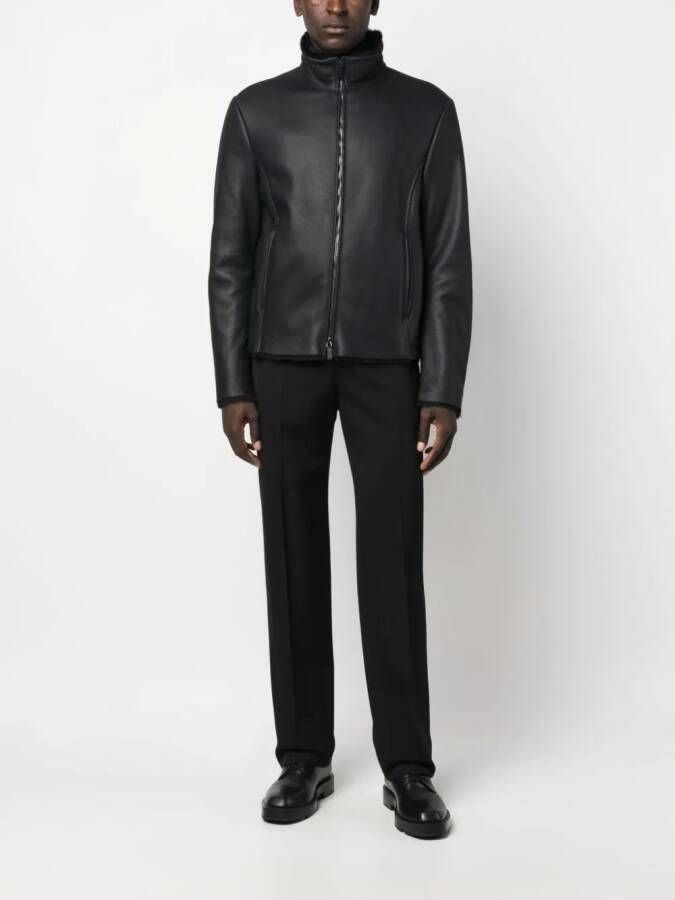 Giorgio Armani Getextureerd jack Blauw