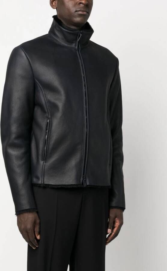 Giorgio Armani Getextureerd jack Blauw