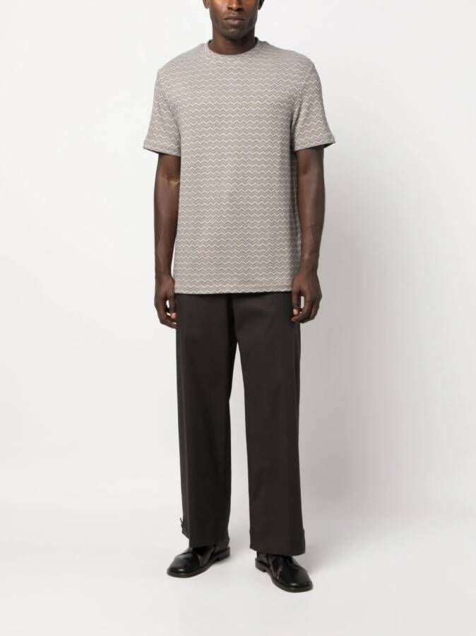 Giorgio Armani T-shirt met ronde hals Beige