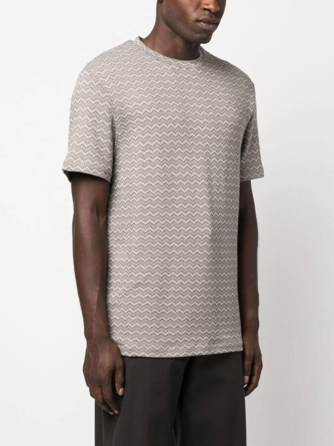 Giorgio Armani T-shirt met ronde hals Beige
