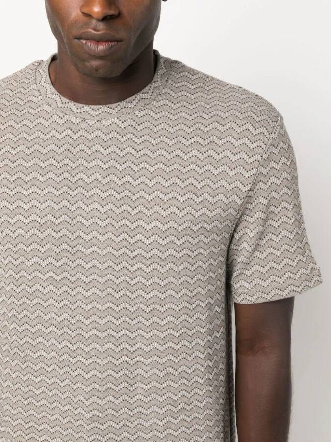 Giorgio Armani T-shirt met ronde hals Beige