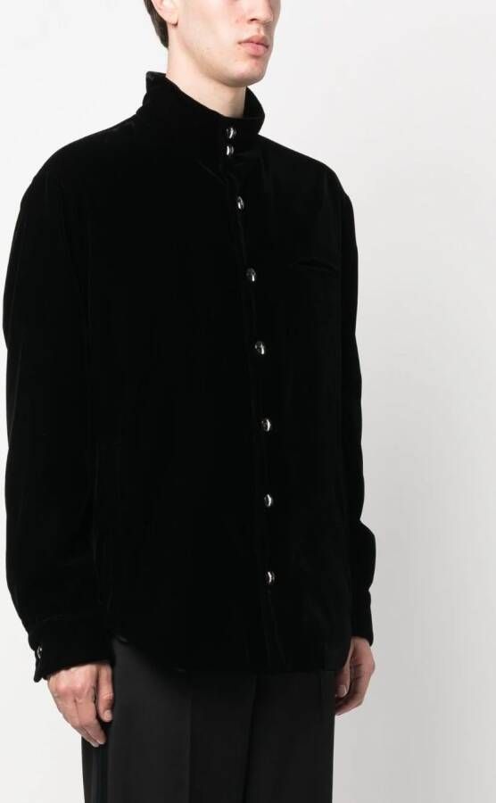 Giorgio Armani Overhemd met hoge hals Zwart