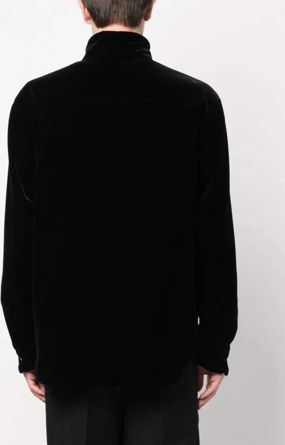 Giorgio Armani Overhemd met hoge hals Zwart