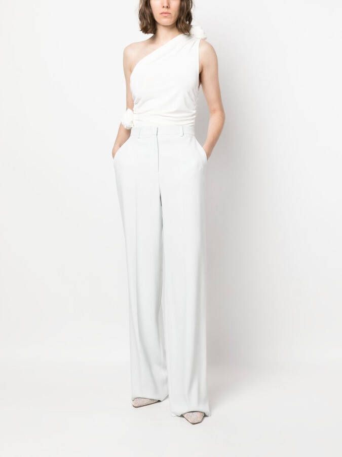 Giorgio Armani Broek met wijde pijpen Grijs