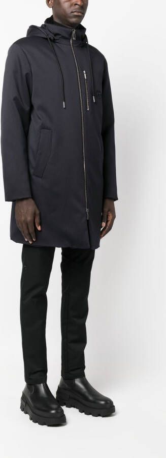 Giorgio Armani Jas met capuchon Blauw