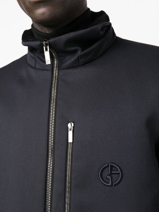 Giorgio Armani Jas met capuchon Blauw