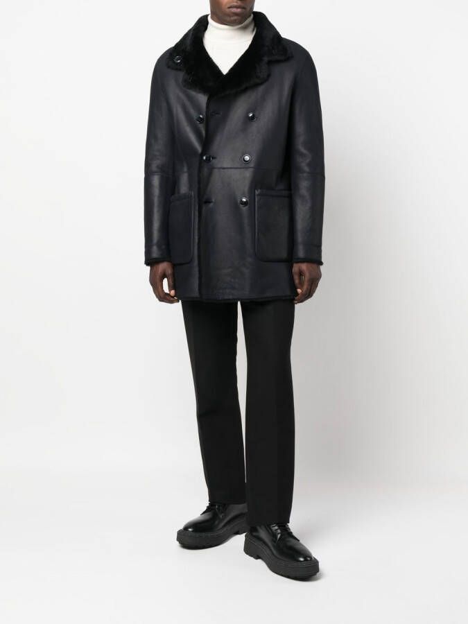 Giorgio Armani Jas met dubbele rij knopen Blauw