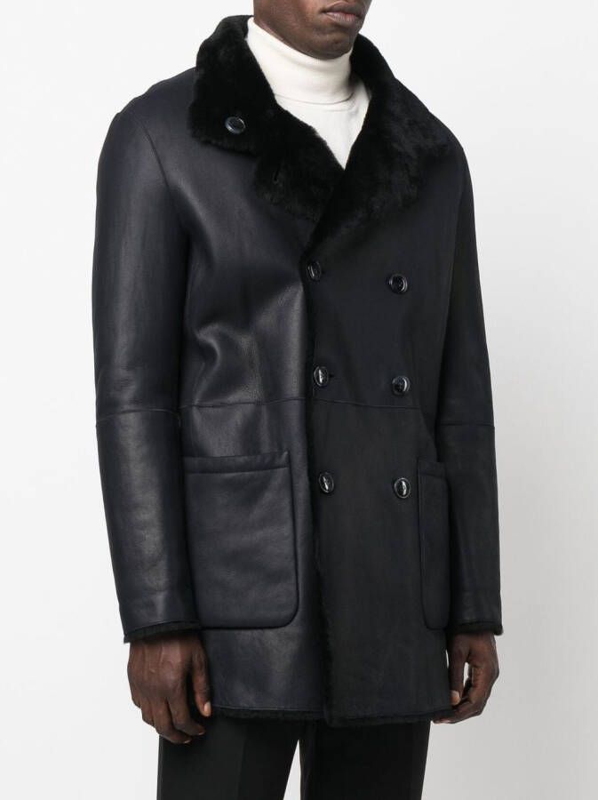 Giorgio Armani Jas met dubbele rij knopen Blauw