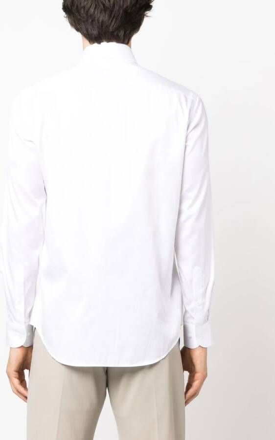 Giorgio Armani Katoenen overhemd Wit