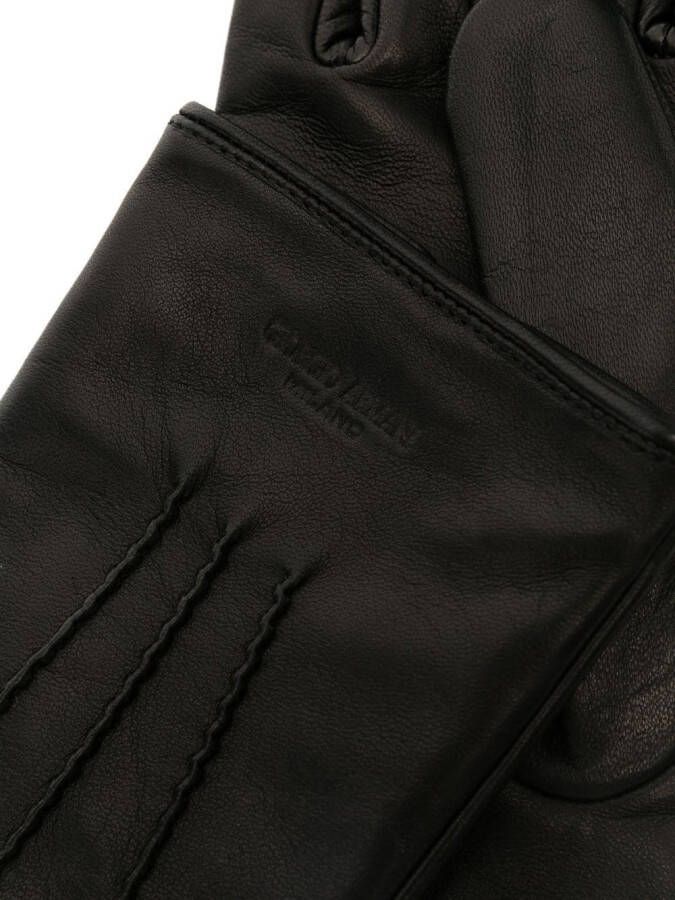 Giorgio Armani Leren handschoenen Zwart