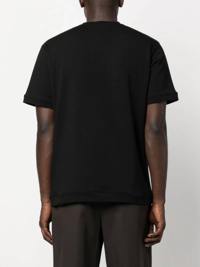 Giorgio Armani T-shirt met geborduurd logo Zwart