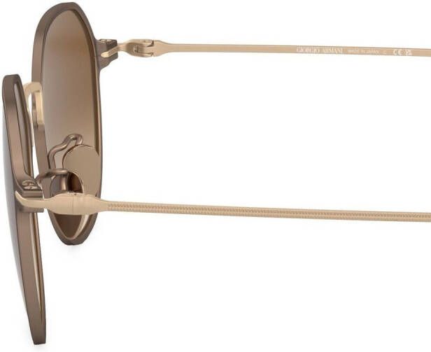 Giorgio Armani Zonnebril met rond montuur Metallic