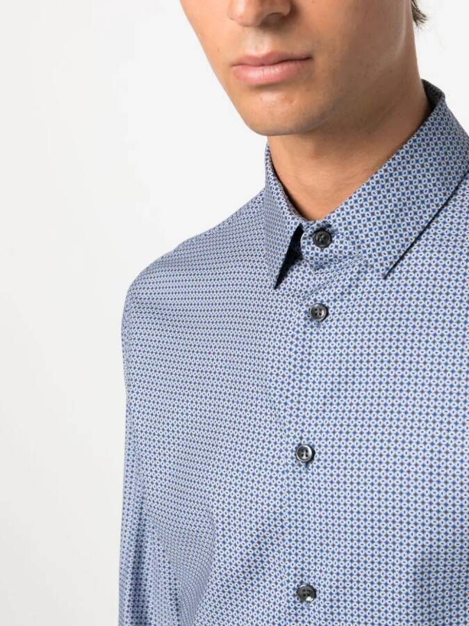Giorgio Armani Overhemd met print Blauw