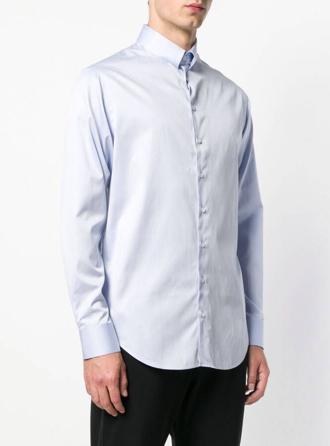 Giorgio Armani plain shirt Blauw