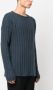 Giorgio Armani Ribgebreide trui Blauw - Thumbnail 3