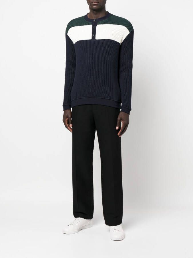 Giorgio Armani Ribgebreide polotrui Blauw