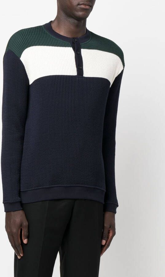 Giorgio Armani Ribgebreide polotrui Blauw