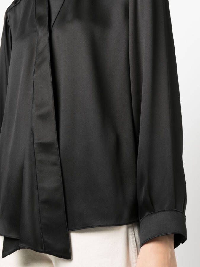 Giorgio Armani Satijnen blouse Zwart