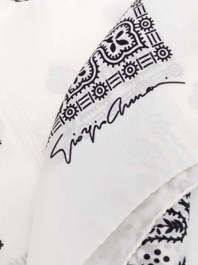Giorgio Armani Sjaal met paisley-print Wit