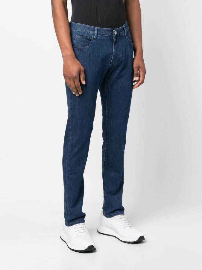 Giorgio Armani Slim-fit jeans Blauw