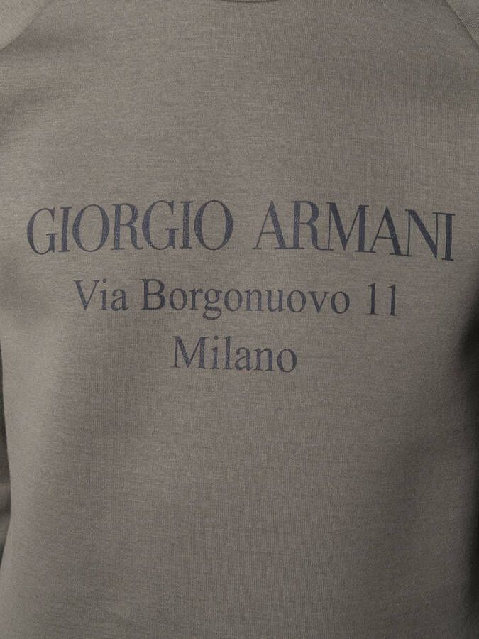 Giorgio Armani Sweater met logoprint Grijs