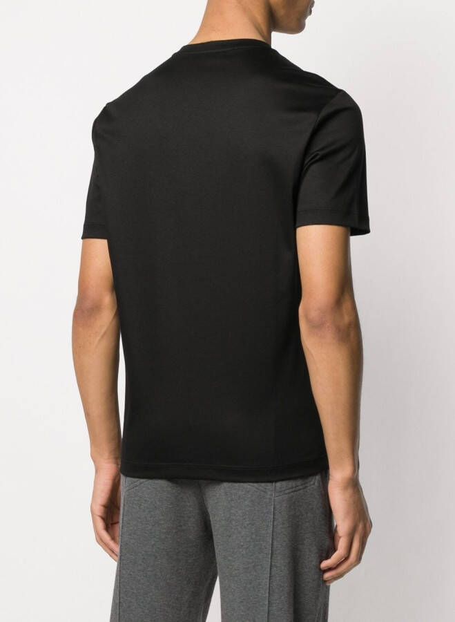 Giorgio Armani T-shirt met geborduurd logo Zwart