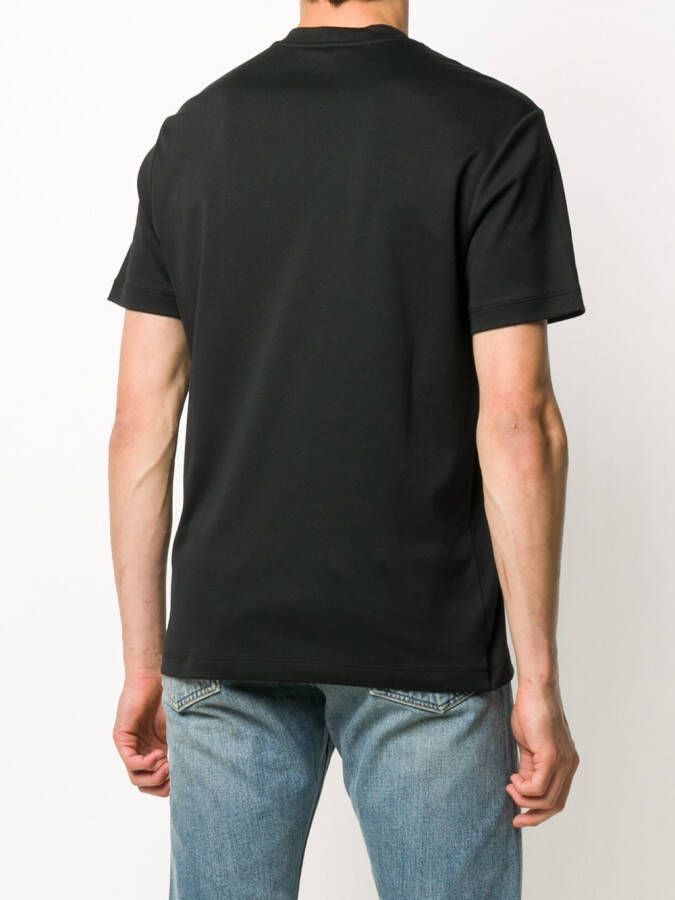 Giorgio Armani T-shirt met geborduurd logo Zwart