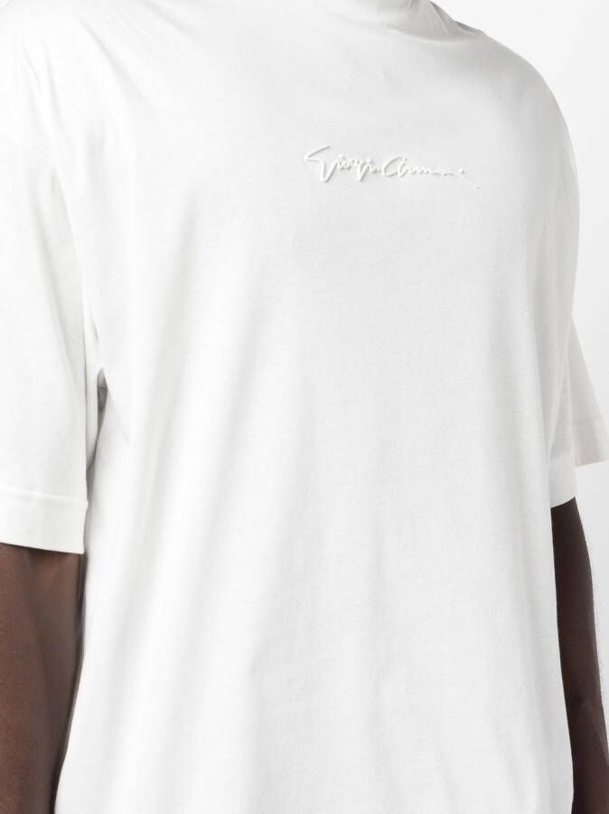 Giorgio Armani T-shirt met logo-reliëf Wit