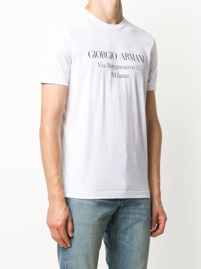 Giorgio Armani T-shirt met logoprint Wit