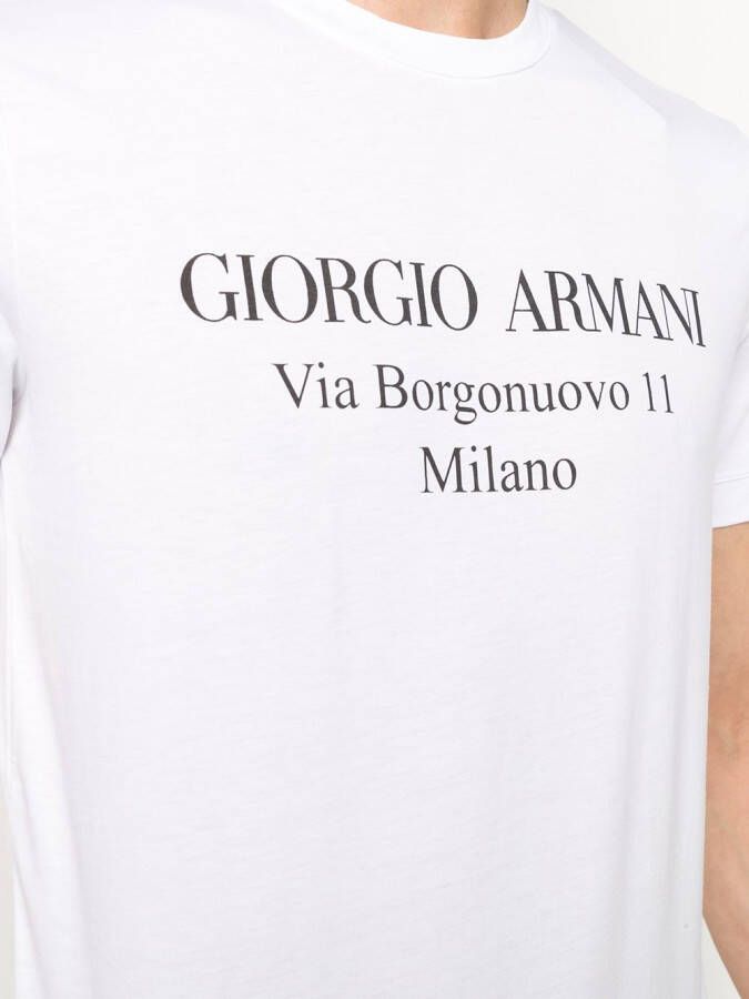 Giorgio Armani T-shirt met logoprint Wit