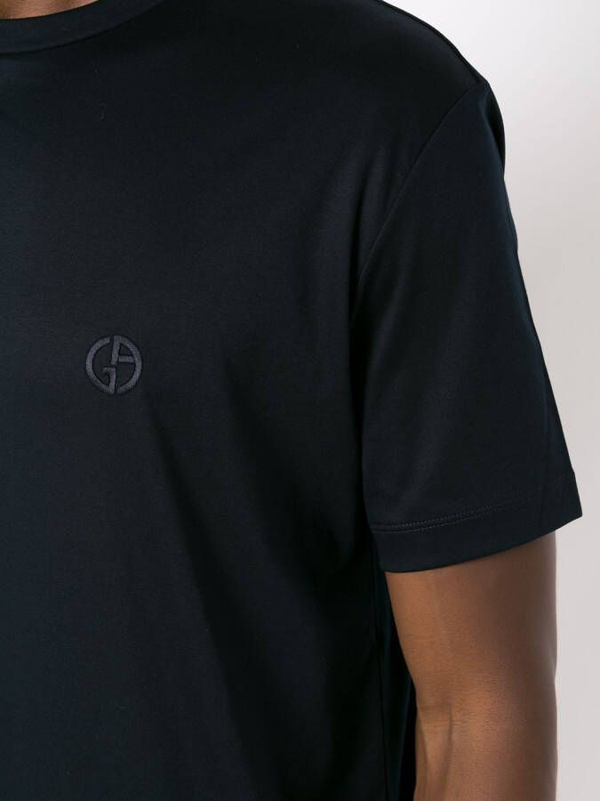 Giorgio Armani T-shirt met logoprint Zwart