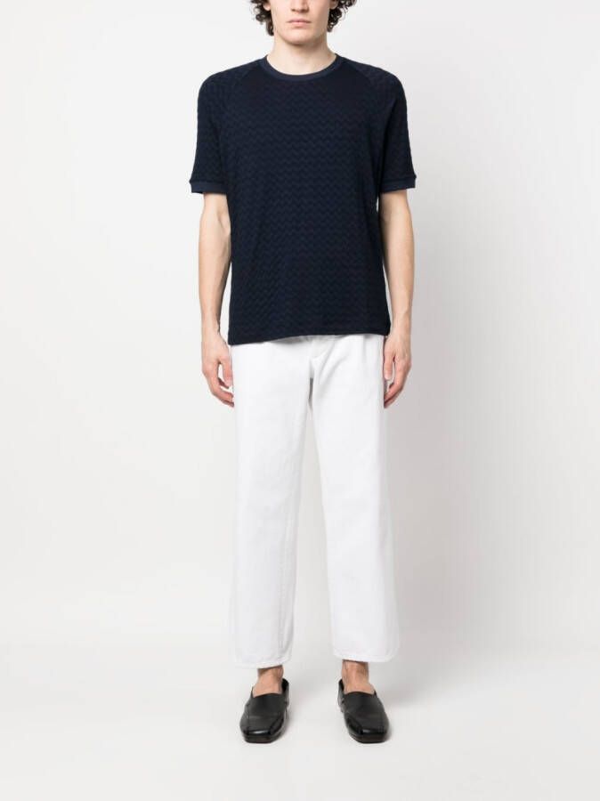 Giorgio Armani T-shirt met ronde hals Blauw