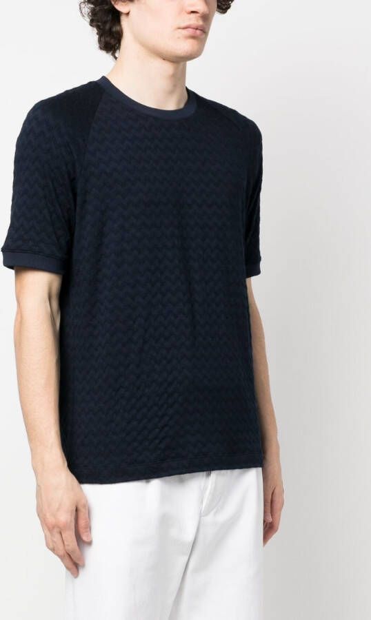 Giorgio Armani T-shirt met ronde hals Blauw