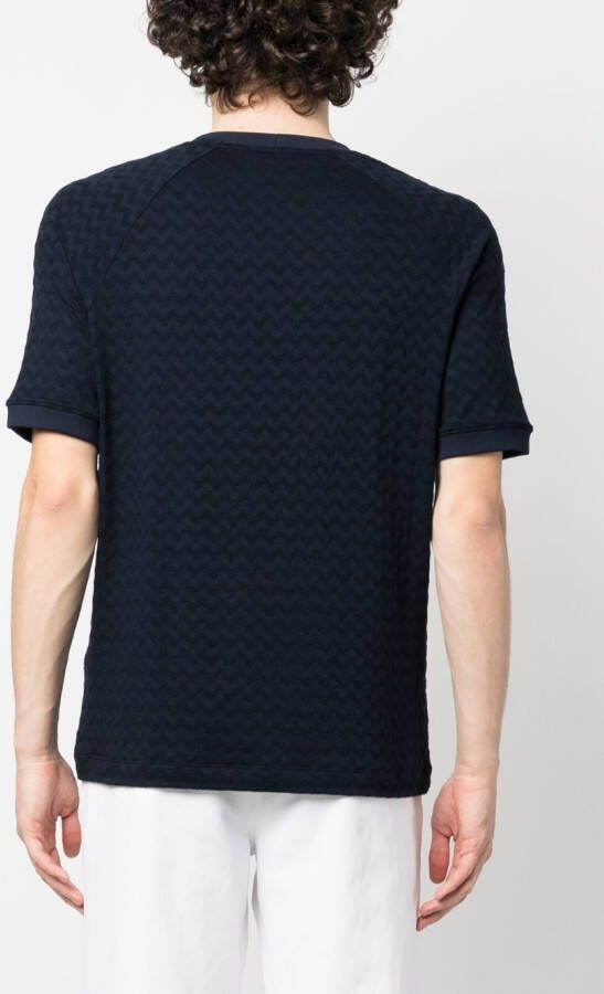 Giorgio Armani T-shirt met ronde hals Blauw