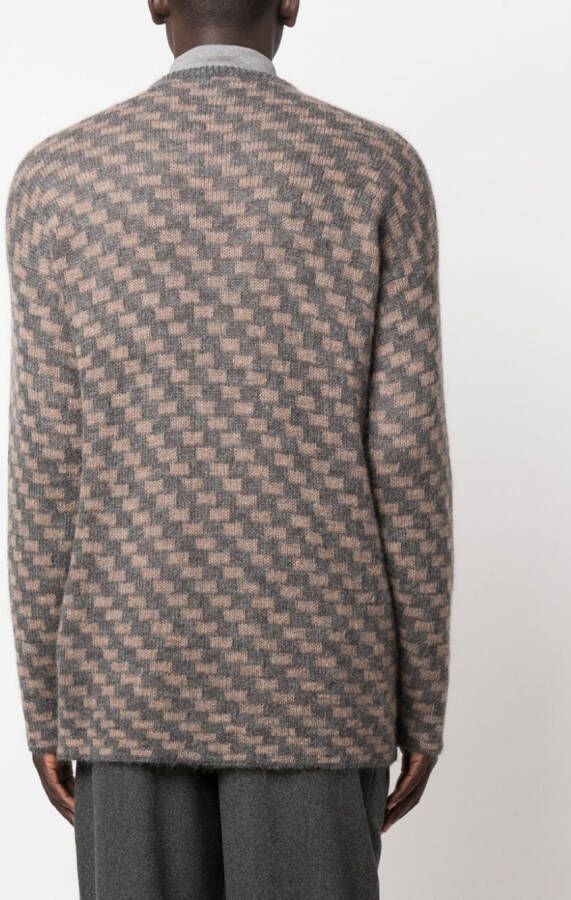 Giorgio Armani Trui met geometrisch patroon Grijs