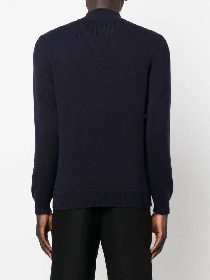 Giorgio Armani Trui met logo reliëf Blauw