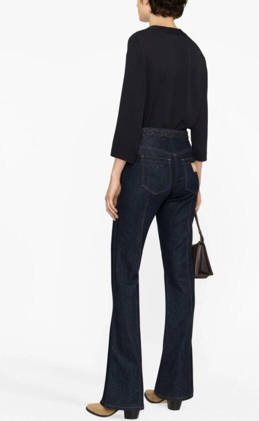 Giorgio Armani Blouse met V-hals Blauw