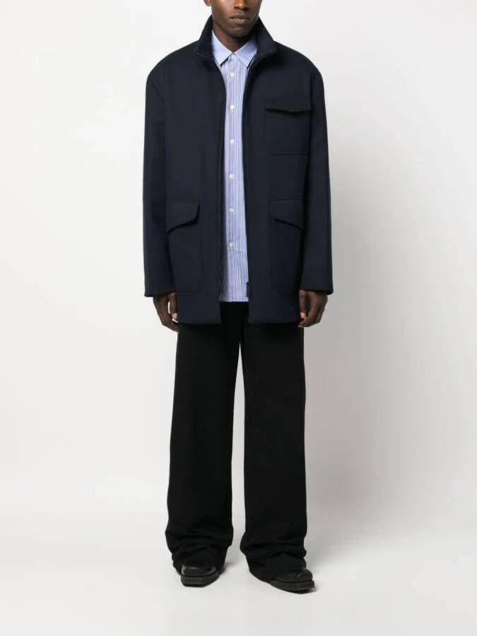 Giorgio Armani Jas van scheerwol Blauw