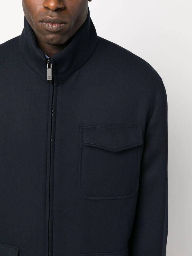 Giorgio Armani Jas van scheerwol Blauw