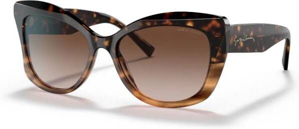 Giorgio Armani Zonnebril met cat-eye montuur Bruin