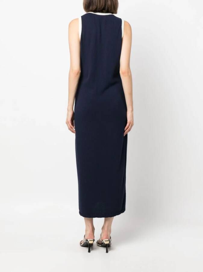 Giuliva Heritage Midi-jurk van katoenmix Blauw