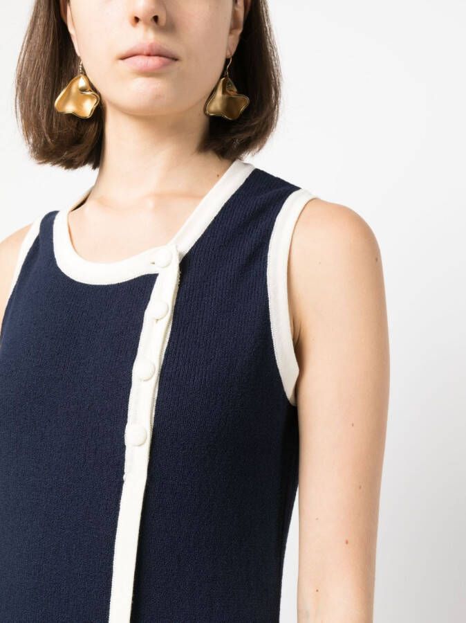 Giuliva Heritage Midi-jurk van katoenmix Blauw