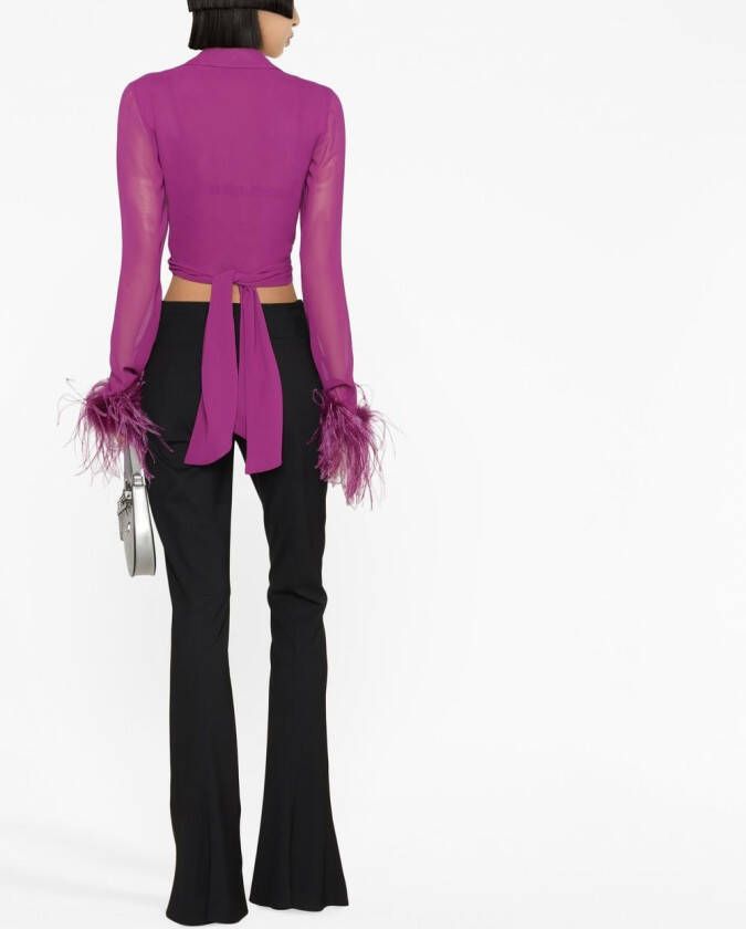 Giuseppe Di Morabito Cropped blouse Paars
