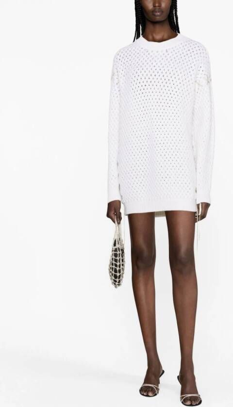 Giuseppe Di Morabito Gebreide mini-jurk Beige
