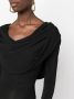 Giuseppe Di Morabito Gedrapeerd T-shirt Zwart - Thumbnail 5