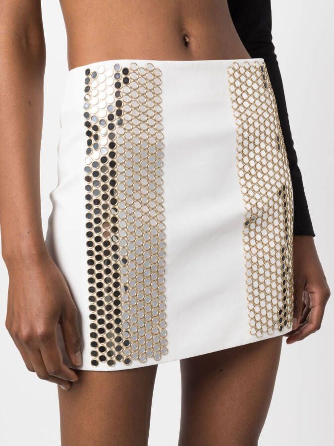 Giuseppe Di Morabito Mini-rok verfraaid met studs Wit